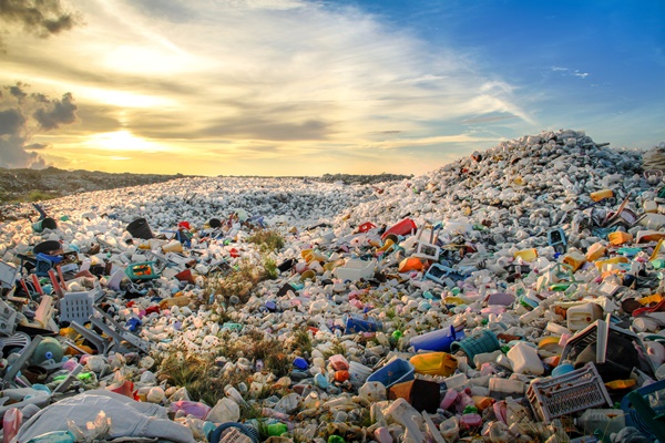 A sea of trash
